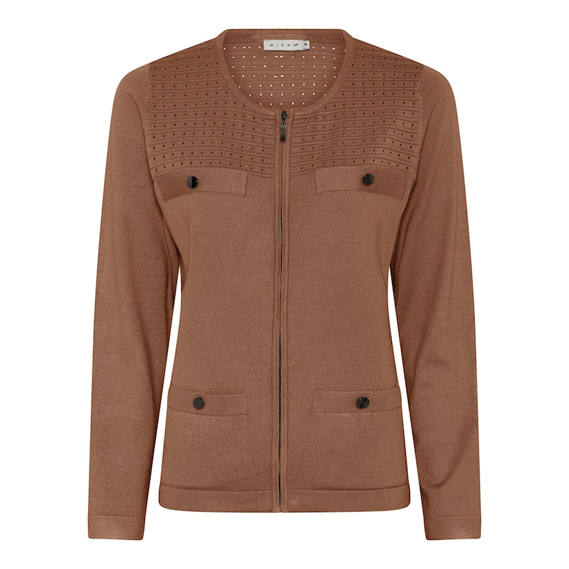 MICHA Viscose Strik - Cognac - L